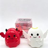 Jouet géant en forme de fantôme, jouet sensoriel anti-stress en forme d'ange et de diable, cadeau pour enfants pour Halloween et Noël, boîte surprise