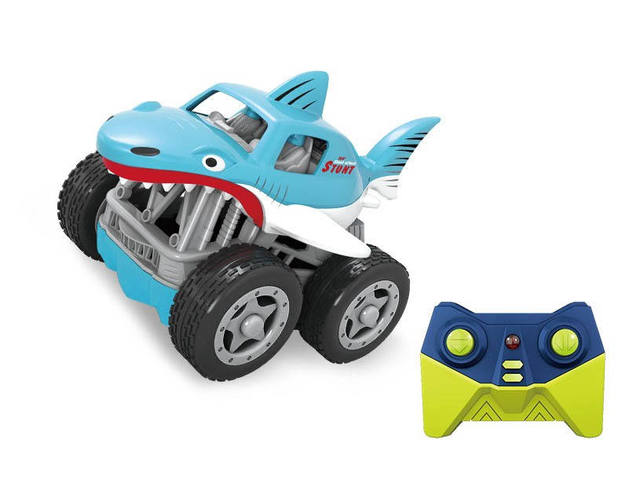 4WD 2.4Ghz Mini Remote Control Car 360 Rotating Built-in Rechargeable Battery Fast Mini Stunt RC Car Shark Car Truck Toys Gifts