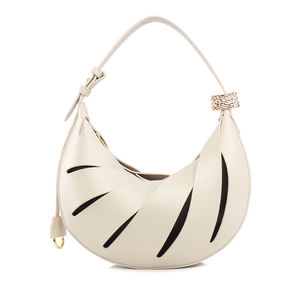 กระเป๋าสะพายข้างแบบซิป PU นุ่มหวานใหม่ สีพื้น โบว์น่ารัก ลายฉลุรูปพระจันทร์ครึ่งเสี้ยว  แบบสั่งทำพิเศษ - Product Image 5