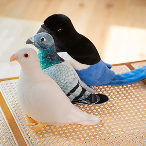 Meilleur jouet en peluche réaliste en forme de pigeon, simulation de pigeon en peluche pour enfants, <span class=keywords><strong>oiseau</strong></span> en peluche doux, <span class=keywords><strong>colombe</strong></span> blanche en peluche pour cadeaux - Product Image 6