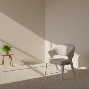 Chaise de salle à manger en tissu beige haut de gamme, pieds en métal, design moderne, chaises pour la maison, le bureau, la salle à manger, pour restaurant, hôtel - Product Image 5