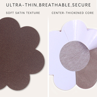 Cache-tétons jetables en satin à motif floral, multicolores, autocollants, pour robes dos nu, vente en gros, OEM, ODM