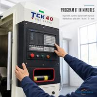 Tour CNC TCK40 à banc incliné pour tournage de précision, destiné aux ateliers de fabrication de pièces automobiles