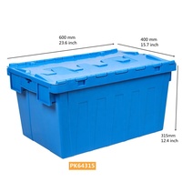 Grandes Caisses Logistiques en Plastique Empilables et Emboîtables, Bacs de Manutention, Conteneurs de Rangement pour E-commerce