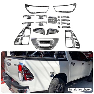 Kits de Accesorios de Alta Calidad en ABS, Juego Completo Negro/Cromado, Kits de Carrocería Completos para Toyota Hilux Revo 2016-2022 - Product Image 2