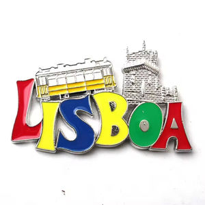 Imán de Refrigerador de Aleación de Zinc - <span class=keywords><strong>Lisboa</strong></span> Portugal, Recuerdo de Viaje con Diseño 3D, Decoración para Refrigerador, Regalo Turístico para <span class=keywords><strong>Viajes</strong></span> - Product Image 6