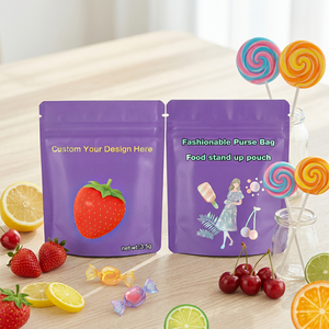 Sacchetto Personalizzato <span class=keywords><strong>da</strong></span> 3,5g in PE UV 3D con Chiusura a Zip in Alluminio, Antiodore, per Confezionamento di Alimenti e Biscotti - Product Image 1