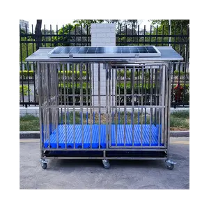 Headleader foldable pet transport aluminium dog cage dog kennel pet crate solar powered remote Electric control smart dog cages