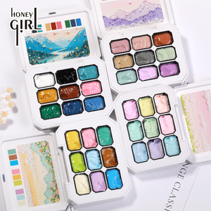 Paleta de esponjas Karroy para esmalte en gel, 12 colores, set para mezclar y crear efecto ombré, para pintar degradados, no tóxico, sin necesidad de limpiar, curado UV/LED - Product Image 1