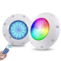 Lámpara Sumergible de Pared de Plástico de Ingeniería de Alta Calidad, IP68 Impermeable, LED con Control Remoto/APP, Iluminación para Fuentes de Piscina, CRI80