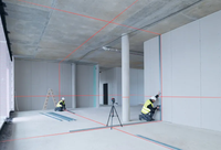 Niveau laser rouge 360° GLL 3-80 de qualité industrielle, 2 plans, à pendule, auto-nivelant, ligne de 2 mm, pour carrelage de plafond et cloisons sèches