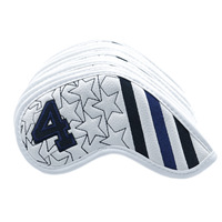 Housse de protection pour fers de golf motif pentagramme noir et blanc en stock – Accessoires de golf