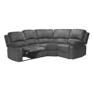 Cinza L forma reclinável canto sofá poder reclinável secional