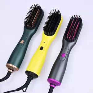 Meilleur nouveau fer à lisser les cheveux ion négatif en céramique fer à lisser peigne brosse chauffante électrique fer à lisser les cheveux brosse