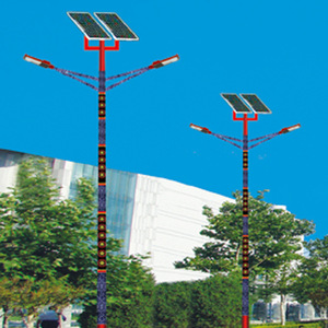 Poste de Luz LED de un Solo Brazo de Aleación de Aluminio, 3M-12M, Impermeable, con Recubrimiento en Polvo, para Uso en Exteriores, Decorativo Rojo y Amarillo, 180km/h - Product Image 3