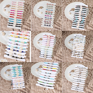 Hawaii Summer Beach Bohemia Style Turquoise Conch Shell Turtle Boat Anchor Woven <b>Bracelets</b> 12-Piece Gift <b>Set</b> - Product Image 1