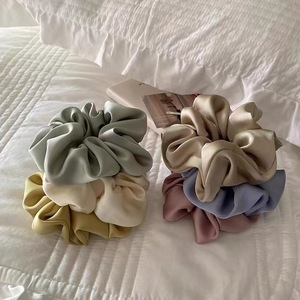 Sayoung批发时尚配饰纯色scluunchies定制奢华缎面弹力发带女式领带 - Product Image 5