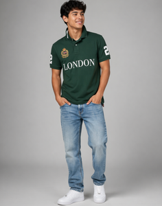 <span class=keywords><strong>Polo</strong></span> décontracté pour <span class=keywords><strong>homme</strong></span> en coton 100% avec logo brodé personnalisé, coupe courte, hauts de créateur de la marque Laurenes City - Product Image 3