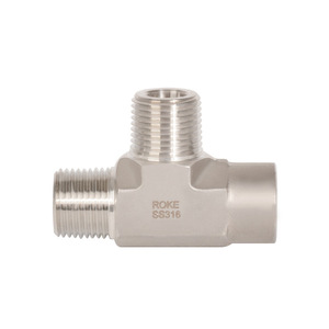 ข้อต่อทีสเตนเลส ROKE SS316 แบบเกลียว 3 ทาง สำหรับระบบไฮดรอลิก - Product Image 5