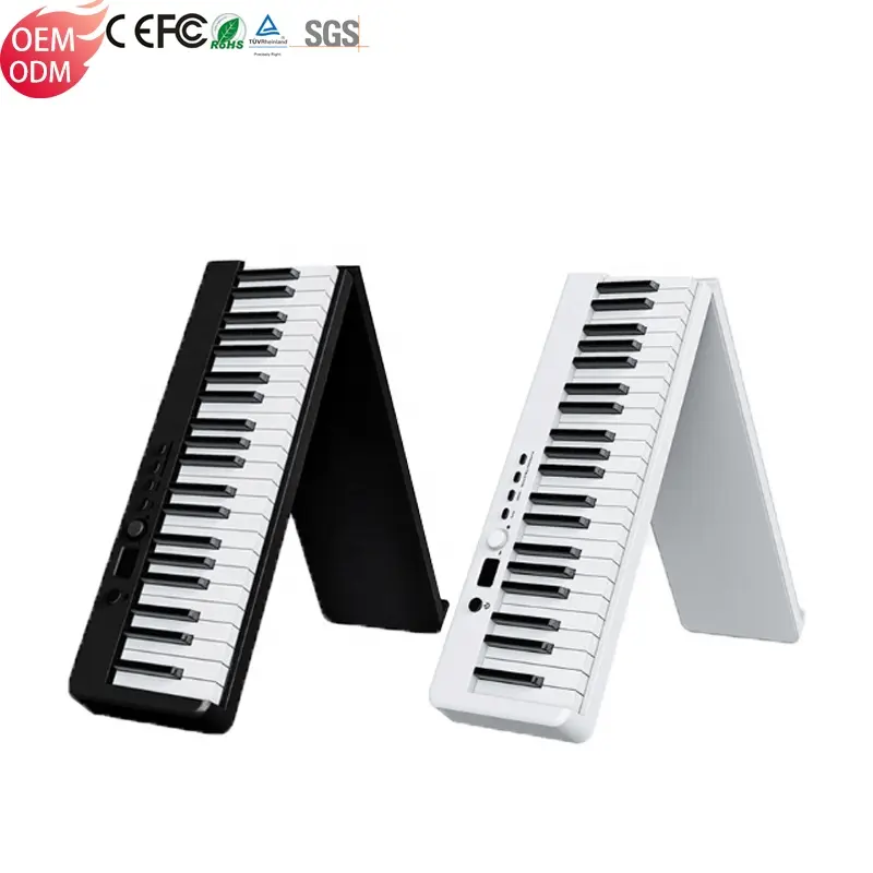 لوحة مفاتيح بيانو قابلة للطي 88 مفتاح بيانو أدوات موسيقية بيانو قابلة للطي