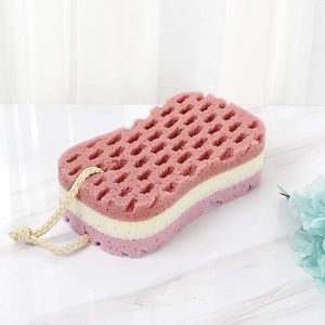 Kích thước lớn tắm miếng bọt biển cho phụ nữ người đàn ông trẻ em 3 màu sắc cơ thể Scrubber tắm rửa phòng tắm lớn tắm phụ kiện - Product Image 5