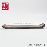 Assiette de sushi zen asiatique en céramique de grès, écologique et durable, pour restaurant, hôtel, fête, sashimi, buffet, plat de teppanyaki, viande rôtie