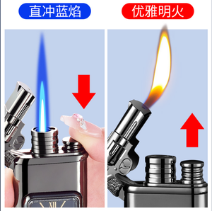 Dragon rechargeable au gaz butane <span class=keywords><strong>flamme</strong></span> réglable allume-cigare BBQ torche portable étanche au vent allume-cigare montre allume-cigare - Product Image 5