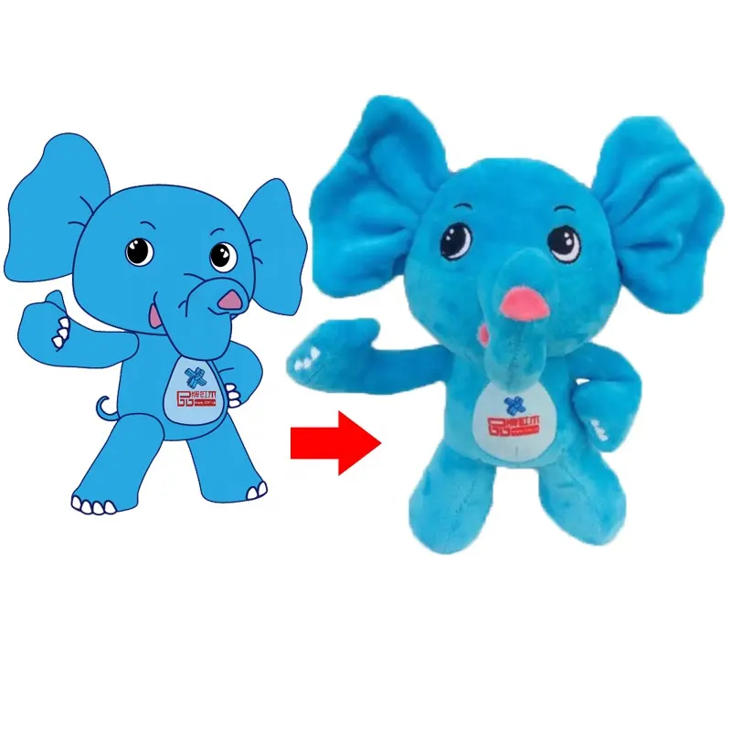 Design Plush Toy Custom Elephant Plush Toy Customize Personal Design Manufacturing Cheap Plush Toys Dolls