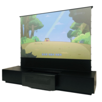 Projecteur laser UST 16:9 motorisé ALR avec télécommande, intégration TV et écran sur pied, 8K 3D