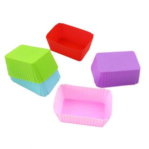 Moule à gâteau en silicone rectangulaire personnalisé avec logo, réutilisable, coloré, pour muffins et cupcakes, OEM/ODM - Product Image 3