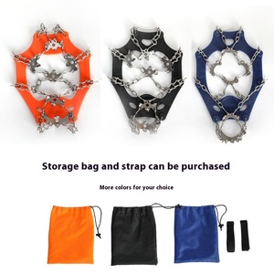 Crampons anti-glace durables en acier inoxydable 420 à 19 dents avec revêtement en caoutchouc pour sports <span class=keywords><strong>d</strong></span>'hiver, escalade, randonnée, camping, logo personnalisé - Product Image 3
