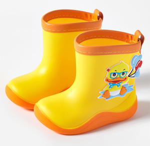 Bottes <span class=keywords><strong>de</strong></span> <span class=keywords><strong>pluie</strong></span> avec doublure en peluche <span class=keywords><strong>Dessin</strong></span> animé Confortable Léger Cordon <span class=keywords><strong>de</strong></span> tirage Unisexe Imperméable Mi-mollet Bottes <span class=keywords><strong>de</strong></span> <span class=keywords><strong>pluie</strong></span> pour enfants pour enfants - Product Image 5