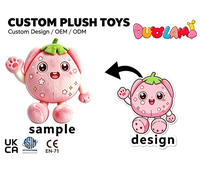 Peluche personnalisée, adorable poupée en peluche en forme de fraise, cadeau pour filles, poupée en peluche personnalisée