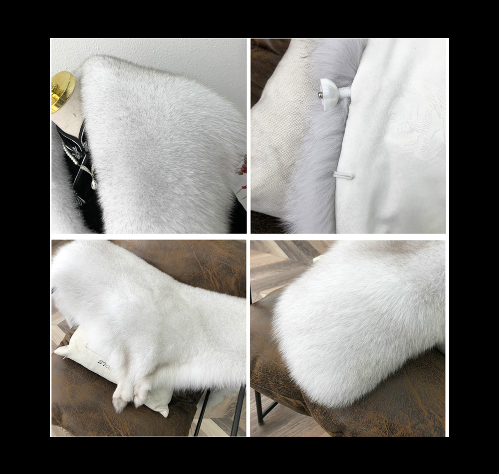 Stole Fox - Luxury Whole Fox Skin Shawl for Winter Warmth