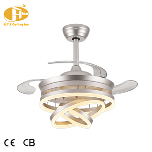 Ventilador de Techo <span class=keywords><strong>con</strong></span> Luz LED y <span class=keywords><strong>Control</strong></span> <span class=keywords><strong>Remoto</strong></span>, <span class=keywords><strong>con</strong></span> Aspas Retráctiles Ocultas de 3 Hojas, para Dormitorio o Comedor - Product Image 4