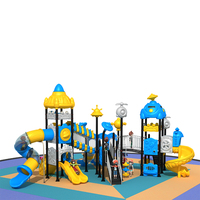 Parque Infantil Seguro para la Comunidad, Área de Juegos para Niños, Equipo de Jardín, Toboganes de Plástico, Parque Infantil al Aire Libre para Niños
