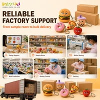 Sevimli Yiyecek Peluş Anahtarlık Fabrikası Düşük Minimum Sipariş Adedi Mini Peluş Çanta Süsü Hediyelik Eşya Dükkanları Otomatlar Perakende ve Parti Hediyeleri için