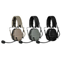 Auriculares Tácticos Antiruido para Exteriores, Auriculares de Comunicación Táctica para Casco Táctico