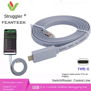Console USB Type-C Ligne de débogage 3A Charge rapide USB RJ45 RS232 Commutateur Routeur Ligne série pour téléphone portable Ordinateur Matériau PVC - Product Image 6