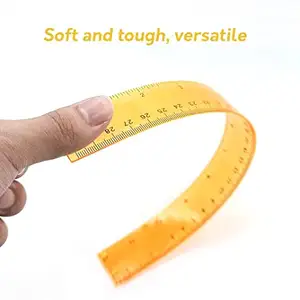 Colored Flexible Transparent Plastic Assorted Clear Millimeter And Inches Ruler With Centimeters