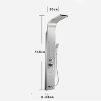 Ensemble de tour de panneau de douche de massage par la pluie moderne multifonction en acier inoxydable 304 Chine luxe or salle de bains