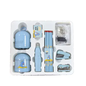 school supplier promotional gift cheap price kids Creative and multifunctional stationery set