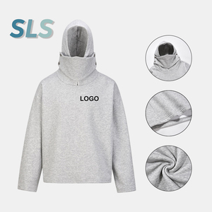 Sudadera con Capucha <span class=keywords><strong>Ninja</strong></span> Personalizada con Logotipo, Mezcla de Algodón de 350 Gsm, Ropa Urbana para Hombre, Fabricante de Ropa para Hombre, Sudadera con Capucha y Media Máscara para Hombre - Product Image 1