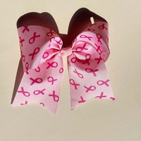 Pince à cheveux rose en ruban de satin, épingle à cheveux de sensibilisation à la journée du sida pour filles femmes adolescentes, grandes barrettes de cheveux, cadeau de charité