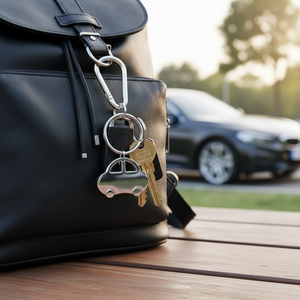 Portachiavi in Lega e Acciaio Inossidabile, Elegante Regalo per Auto, Chiavi o Borsa, Materiale in Ferro - Product Image 3