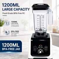 Robot culinaire électrique multifonctionnel et robuste de qualité commerciale, capacité 1200 ml, pour camping-car et voiture, presse-agrumes et mixeur à smoothies