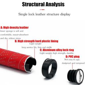 Poignées de guidon de vélo PU EVA souple anti-dérapant poignées de vélo VTT poignée de vélo de montagne poignées d'extrémité - Product Image 2