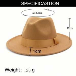 European Style <b>18</b> Color in Stock Small Order Wholesale Panama Hat Sombrero Australian Wool Wide Brim Fedora Hat - Product Image 3