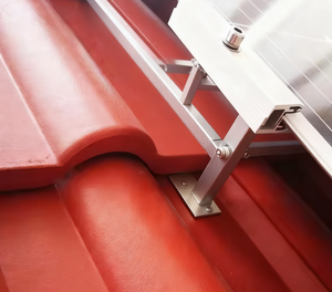 Crochets pour carreaux solaires en métal à <span class=keywords><strong>prix</strong></span> d'usine Accessoires de support de rail inférieur - Product Image 4