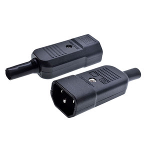 AC250V 15A لوحة 3-Pin مثبت <span class=keywords><strong>IEC</strong></span> C14 ذكر <span class=keywords><strong>C13</strong></span> أنثى مضمنة موصلات مقبس الطاقة 10A محطات كهربائية مصنفة - Product Image 1